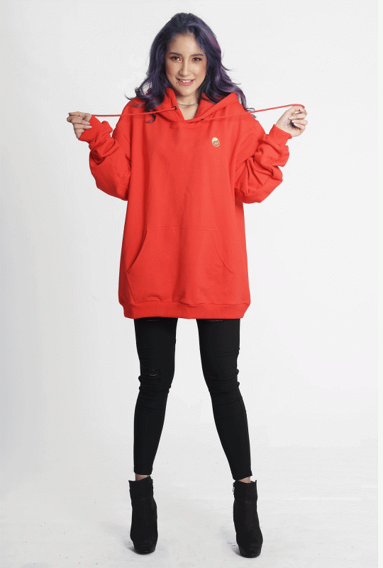 Golden Culture Autumn Girl  Hoodie (Red)